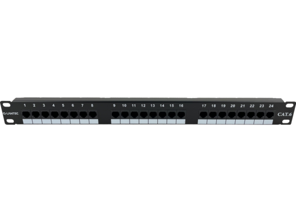 Patch panel 1U/19 cali UTP nieekranowany 24 porty kat. 6 złącza LSA Q-LANTEC