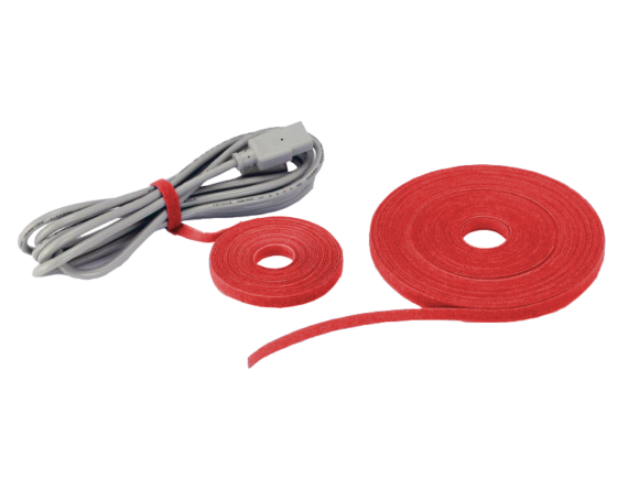 Opaska rzepowa do kabli szer. 9mm długość 5m czerwona ALANTEC