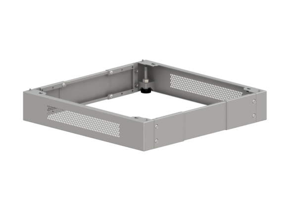 Cokół uniwersalny do szaf wiszących 19" regulowany szer. 600 x głęb. 400, 500, 600 mm, kolor szary ALANTEC