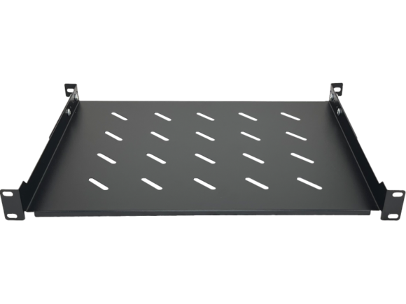 Półka stała 19" 1U głęb. 350mm, czarna, 4 punkty mocowania ALANTEC