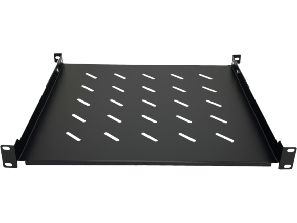 Półka stała 19" 1U głęb. 450mm, czarna, 4 punkty mocowania ALANTEC