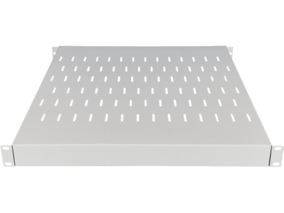 Półka regulowana 19" 1U głęb. 500-900mm, szara, 4 punkty mocowania ALANTEC