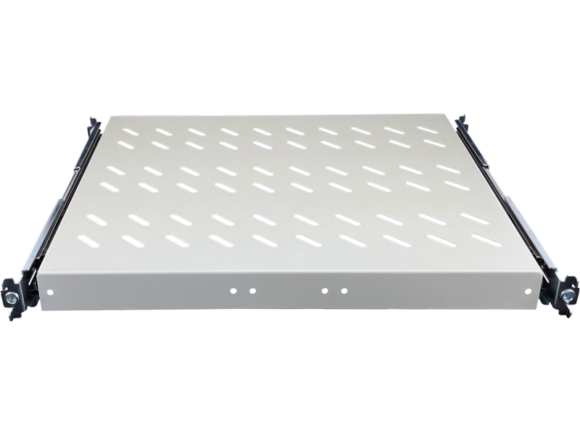 Półka wysuwana 19" 1U głęb. 570mm, kolor szary, 4 punkty mocowania ALANTEC