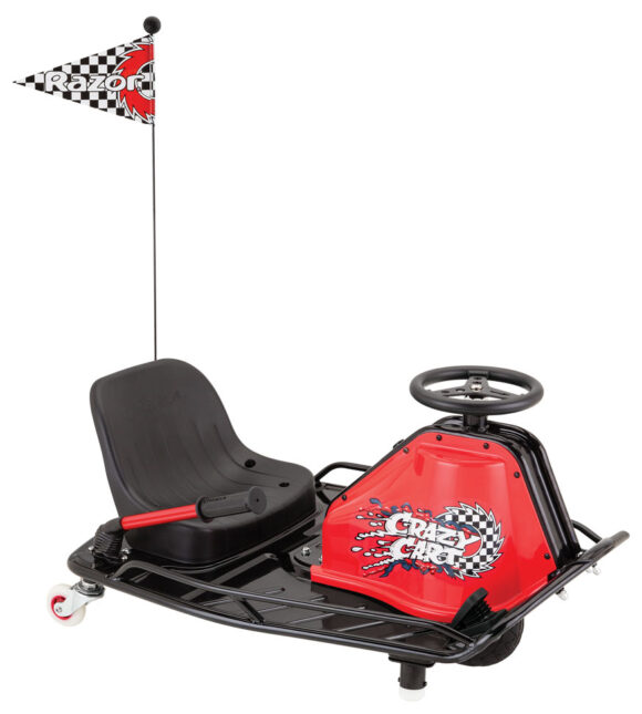 Gokart elektryczny Razor Crazy Cart - szybki i zwrotny pojazd dla dzieci i młodzieży