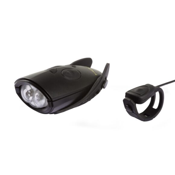 Lampka rowerowa 2w1 z klaksonem/dzwonkiem dla dzieci do roweru i hulajnogi - HORNIT Mini Czarny/Czarny - obrazek 4