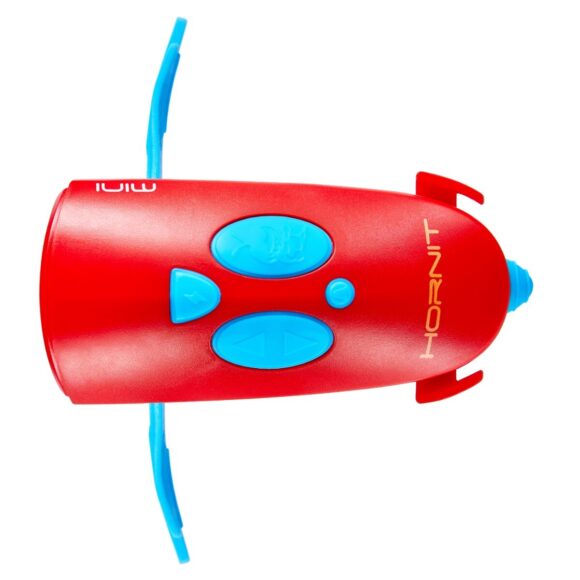Lampka rowerowa 2w1 z klaksonem/dzwonkiem dla dzieci do roweru i hulajnogi - HORNIT Mini Niebieski/Czerwony - obrazek 5