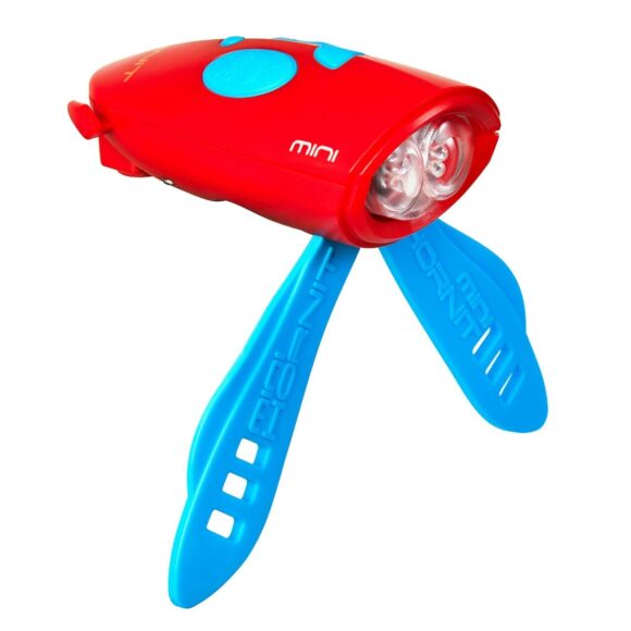 Lampka rowerowa 2w1 z klaksonem/dzwonkiem dla dzieci do roweru i hulajnogi - HORNIT Mini Niebieski/Czerwony