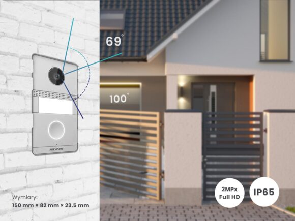 ZESTAW WIDEODOMOFONOWY HIKVISION DS-KIS101-P (Flush) - obrazek 2