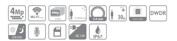 KAMERA IP DAHUA IPC-HFW1430DS-SAW-0280B - obrazek 2