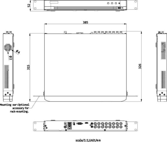REJESTRATOR 5W1 HIKVISION iDS-7216HUHI-M2/X(STD)/4A+16/4ALM - obrazek 2