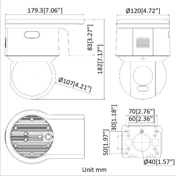KAMERA IP PTZ HIKVISION DS-2DE3A400BW-DE/W(F1)(T5) PL - obrazek 2